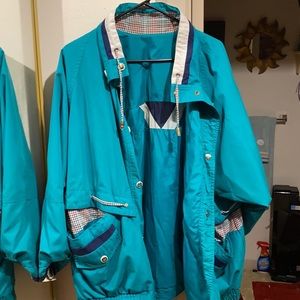 Current Seed - Teal Reversible Jacket Plaid Pockets
